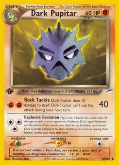 Dark Pupitar card from Neo Destiny, number 38/105