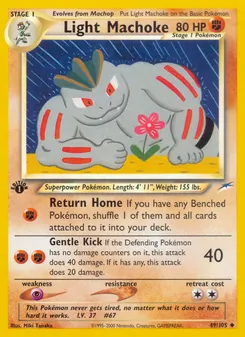 Light Machoke card from Neo Destiny, number 49/105