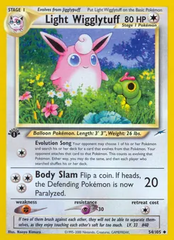 Light Wigglytuff card from Neo Destiny, number 54/105