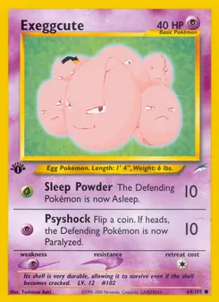 Exeggcute card from Neo Destiny, number 64/105