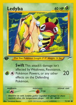 Ledyba card from Neo Destiny, number 71/105