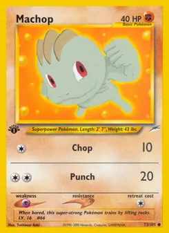 Machop card from Neo Destiny, number 73/105