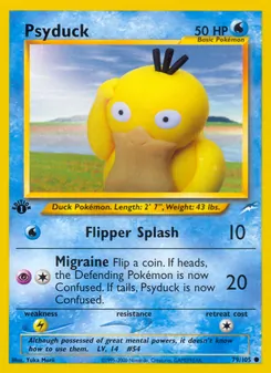 Psyduck card from Neo Destiny, number 79/105