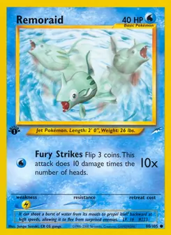 Remoraid card from Neo Destiny, number 80/105