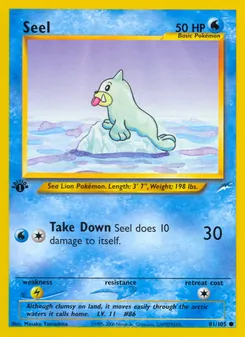Seel card from Neo Destiny, number 81/105