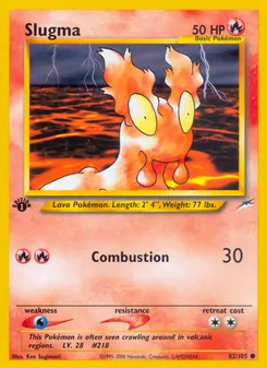 Slugma card from Neo Destiny, number 82/105