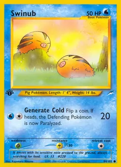 Swinub card from Neo Destiny, number 84/105