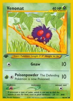 Venonat card from Neo Destiny, number 90/105