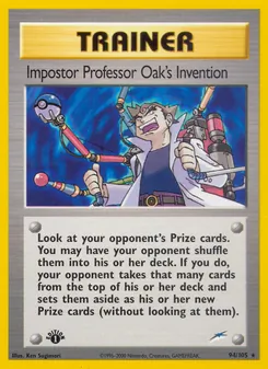 Impostor Professor Oak's Invention card from Neo Destiny, number 94/105