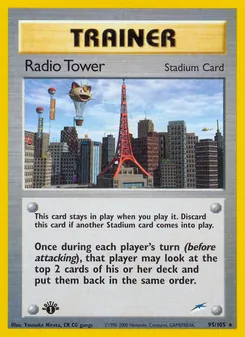 Radio Tower card from Neo Destiny, number 95/105
