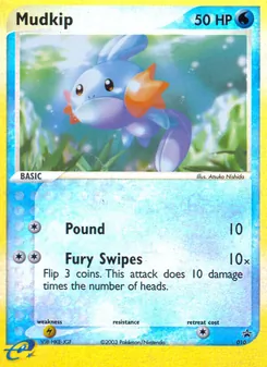 Kartu Mudkip dari Nintendo Black Star Promos, nomor 10/40