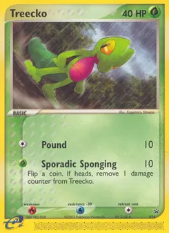 Kartu Treecko dari Nintendo Black Star Promos, nomor 16/40