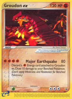 Kartu Groudon ex dari Nintendo Black Star Promos, nomor 2/40