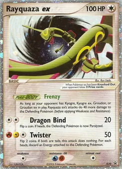 Kartu Rayquaza ex dari Nintendo Black Star Promos, nomor 39/40