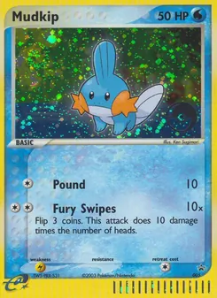 Kartu Mudkip dari Nintendo Black Star Promos, nomor 5/40