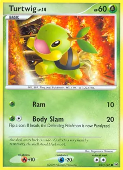 Turtwig card from Platinum, number 101/127