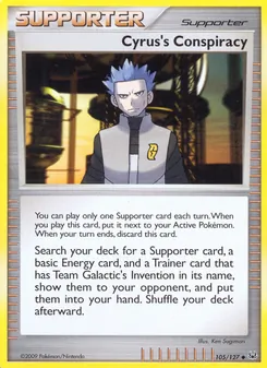 Cyrus's Conspiracy card from Platinum, number 105/127
