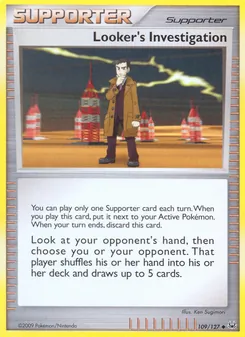 Looker's Investigation card from Platinum, number 109/127