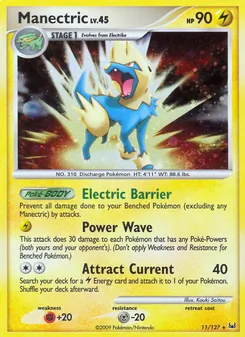 Manectric card from Platinum, number 11/127