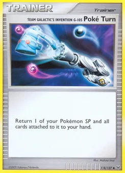 Team Galactic's Invention G-105 Poké Turn card from Platinum, number 118/127