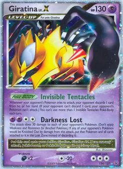 Giratina LV.X card from Platinum, number 124/127