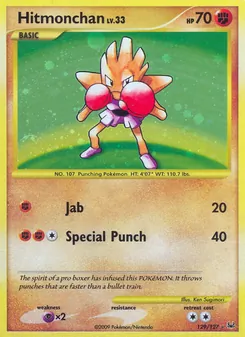 Hitmonchan card from Platinum, number 129/127