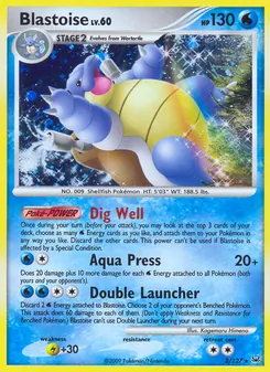 Blastoise card from Platinum, number 2/127