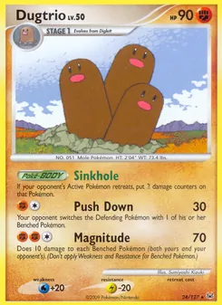 Dugtrio card from Platinum, number 24/127