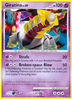 Giratina card from Platinum, number 27/127