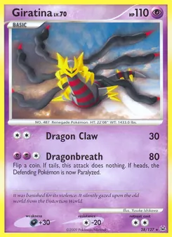 Giratina card from Platinum, number 28/127