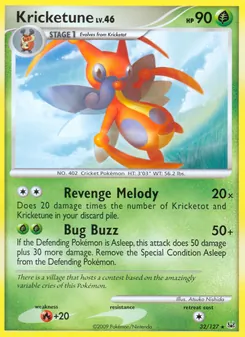 Kricketune card from Platinum, number 32/127