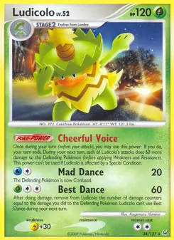 Ludicolo card from Platinum, number 34/127