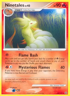 Ninetales card from Platinum, number 36/127