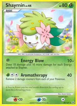 Shaymin card from Platinum, number 38/127