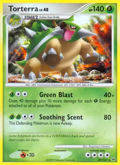 Torterra card from Platinum, number 39/127