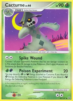 Cacturne card from Platinum, number 42/127