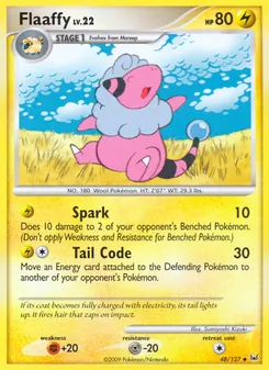 Flaaffy card from Platinum, number 48/127