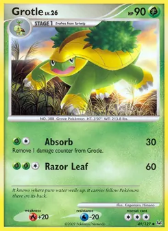 Grotle card from Platinum, number 49/127