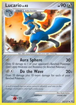 Lucario card from Platinum, number 53/127