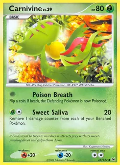 Carnivine card from Platinum, number 68/127