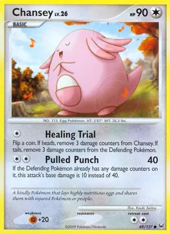 Chansey card from Platinum, number 69/127