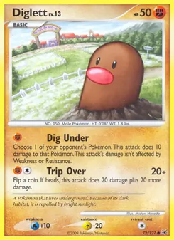 Diglett card from Platinum, number 72/127