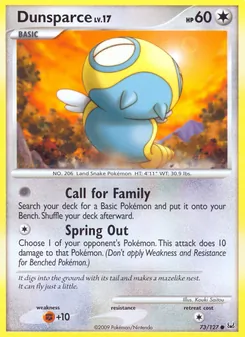 Dunsparce card from Platinum, number 73/127