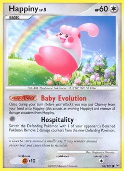 Happiny card from Platinum, number 76/127