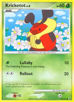 Kricketot card from Platinum, number 78/127