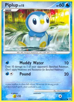 Piplup card from Platinum, number 85/127