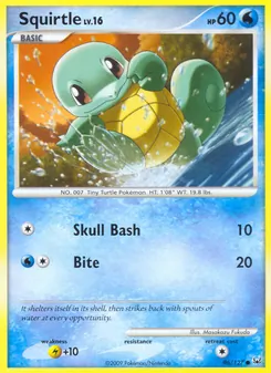 Squirtle card from Platinum, number 96/127