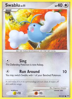Swablu card from Platinum, number 97/127