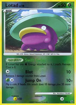 Lotad card from Platinum, number SH4/127