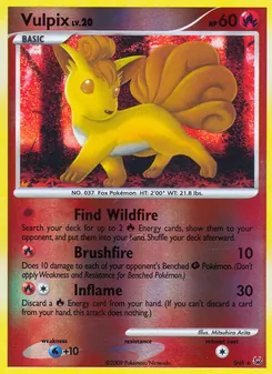 Vulpix card from Platinum, number SH6/127